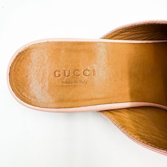 Gucci Pink Leather Flats with Horsebit Detail - Picture 7 of 15